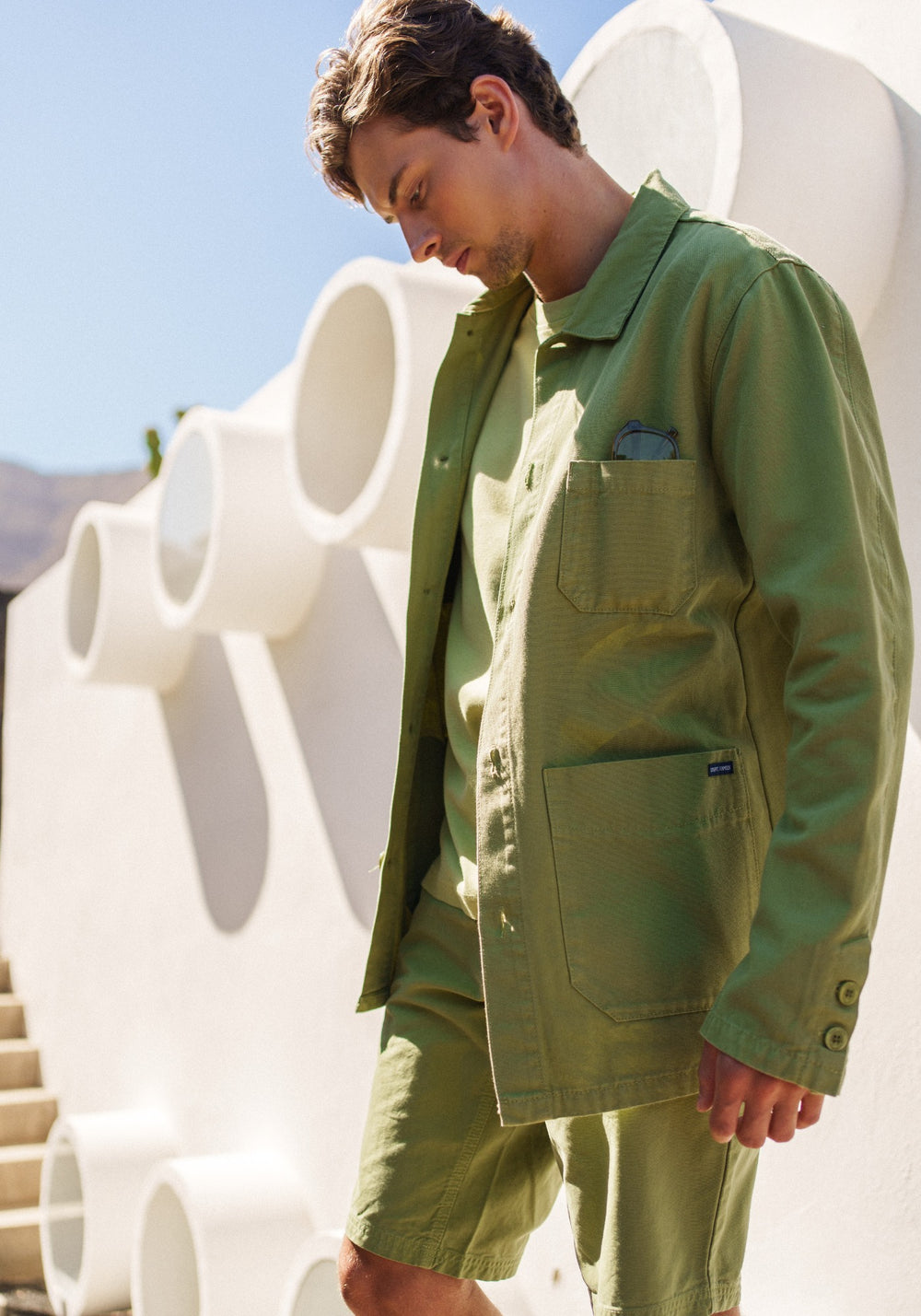 SIROCCO II French Chore Jacket (SAGE OLIVE)