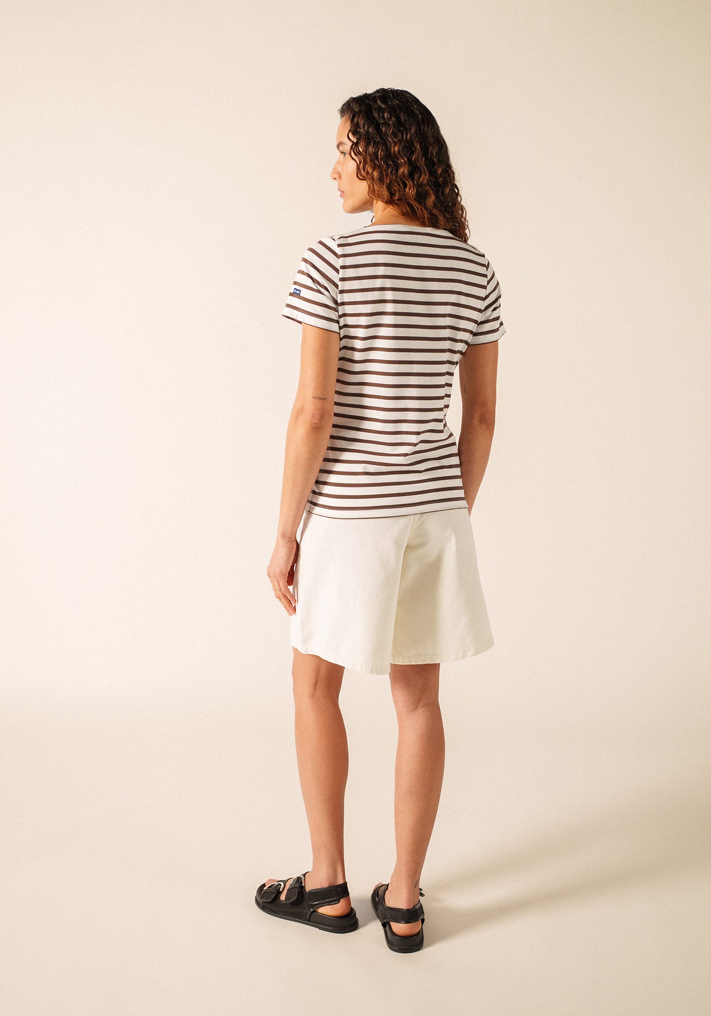 ETRILLE II Nautical Striped Tee (WHITE / CHOCOLATE)