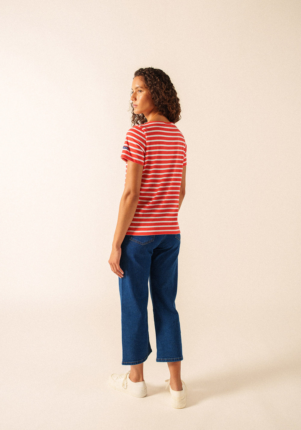 ETRILLE II Nautical Striped Tee (POPPY RED / WHITE)
