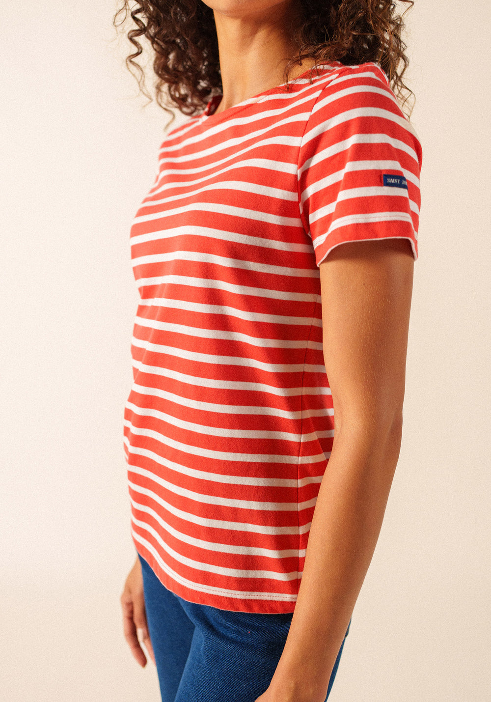 ETRILLE II Nautical Striped Tee (POPPY RED / WHITE)