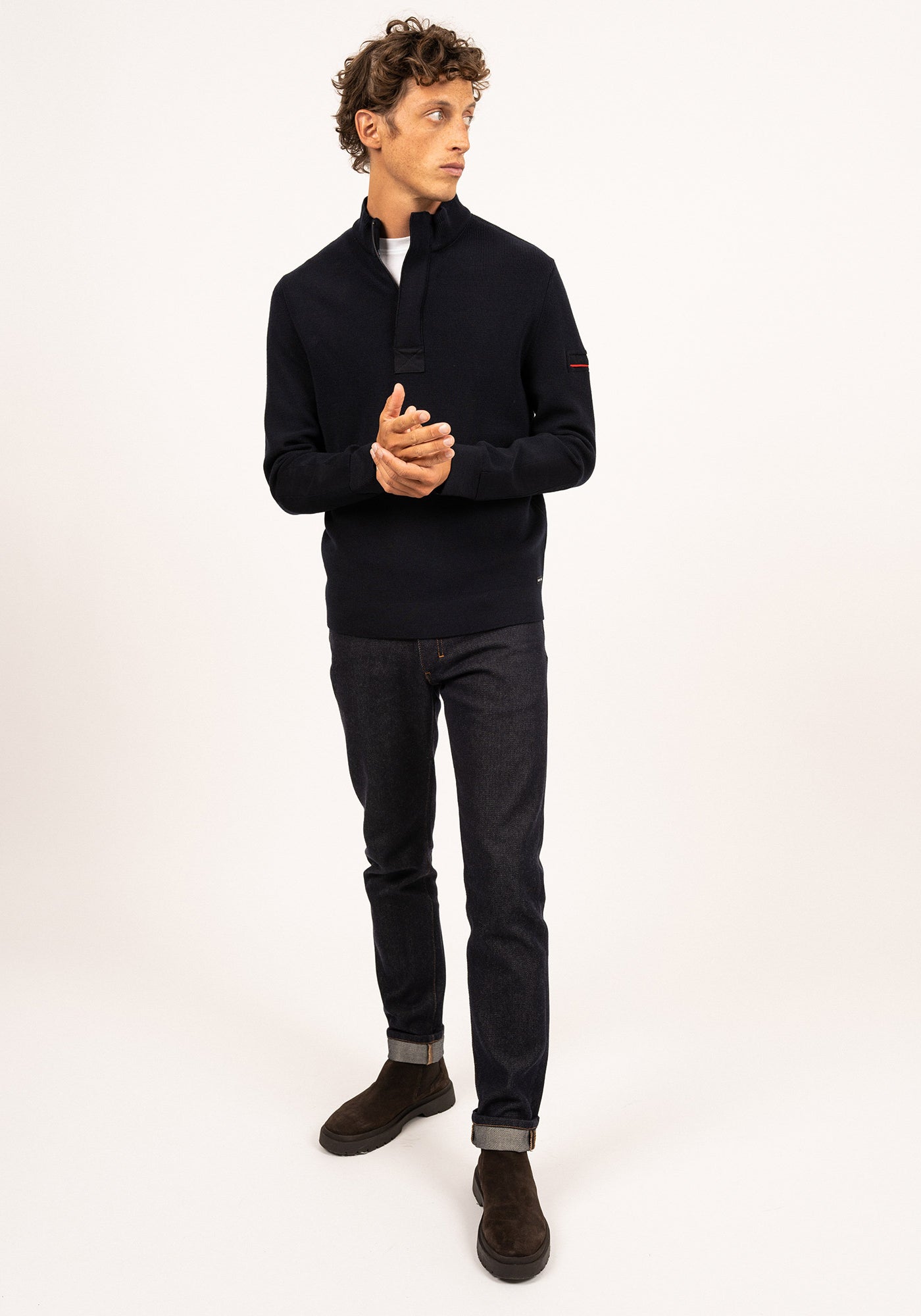 Loup de Mer II Wool Sweater (NAVY)