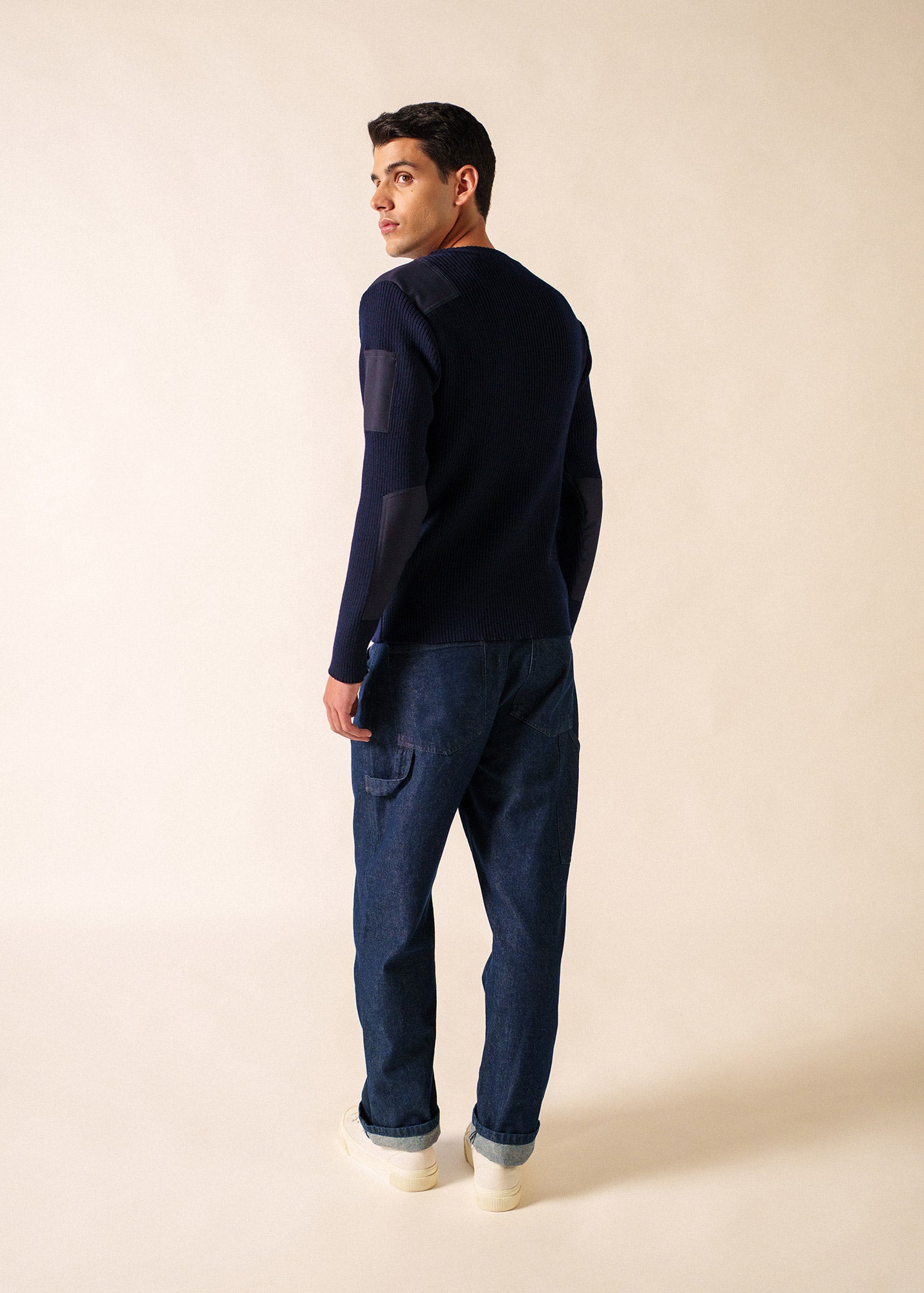 Breton Wool Sweater - Elbow/Shoulder Patches - Saint James • Saint