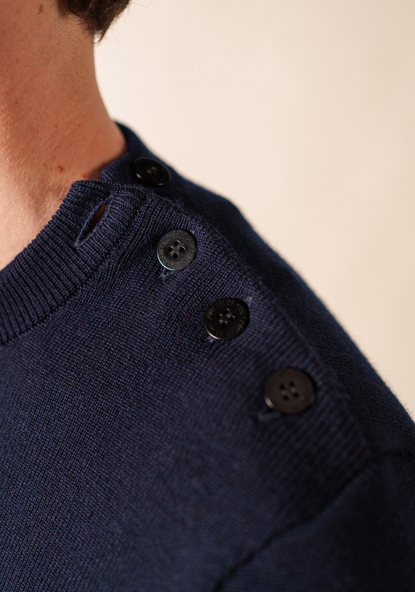 Binic Fisherman Sweater (NAVY / ECRU)