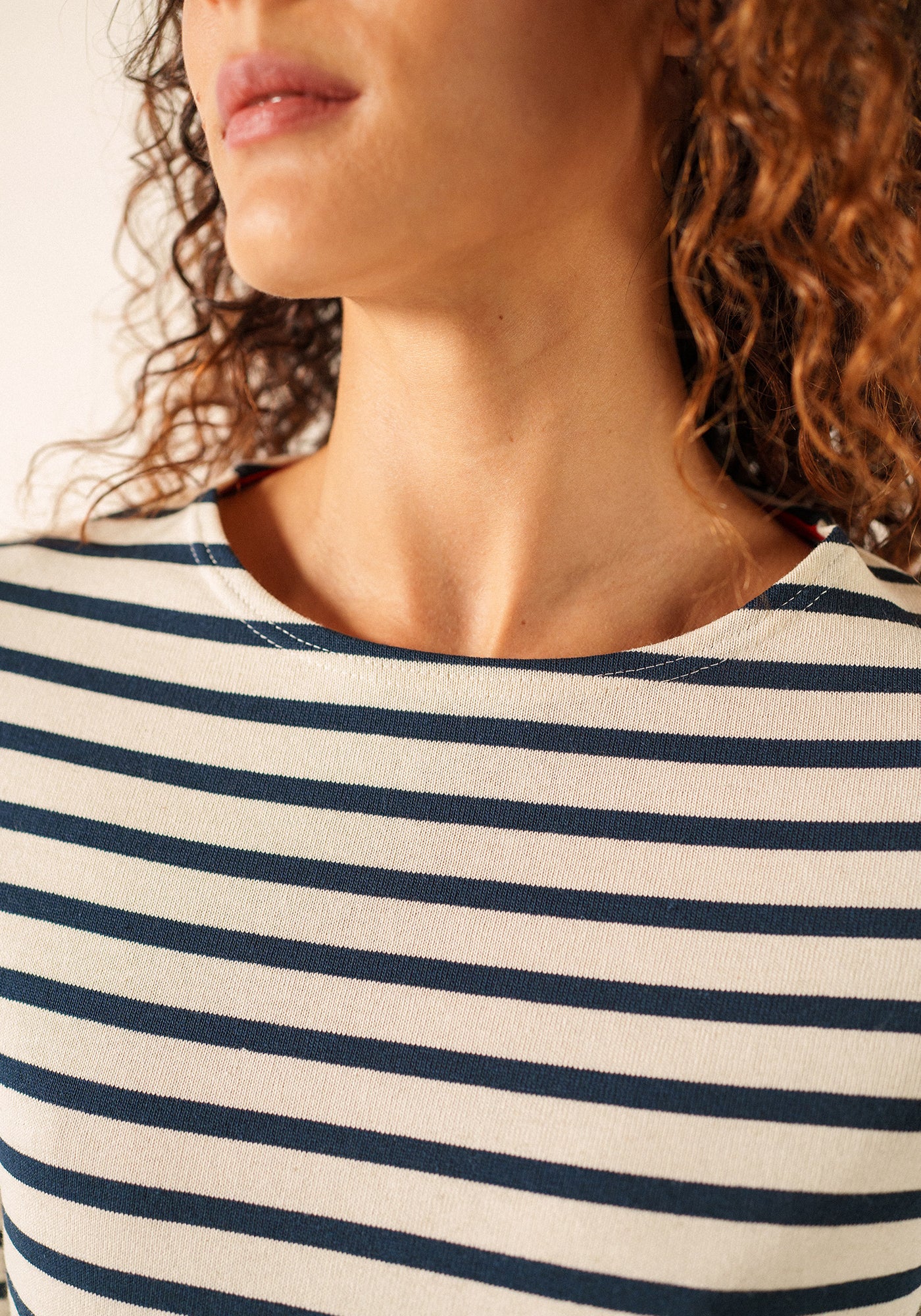 Vaujany Heart Breton Shirt (ECRU / NAVY)