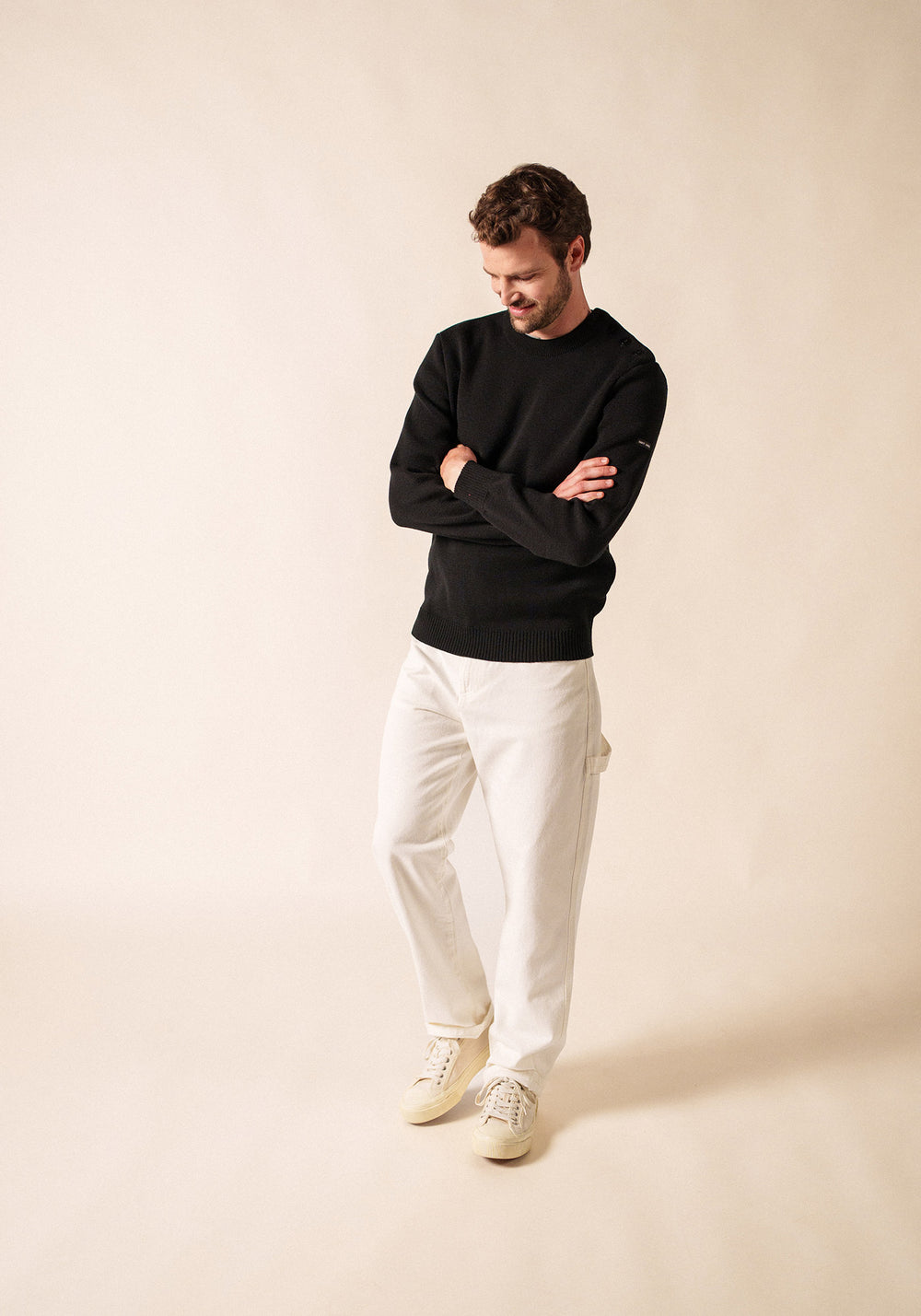 Cancale Fisherman Sweater (BLACK)