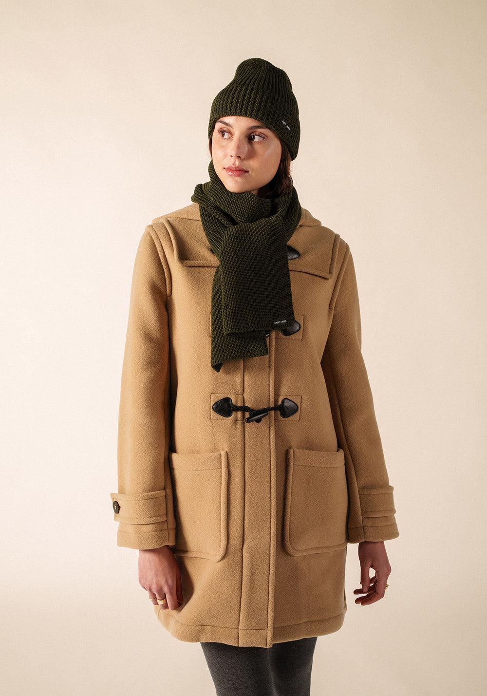 CANOE - Soft Wool Scarf (MOSS GREEN)