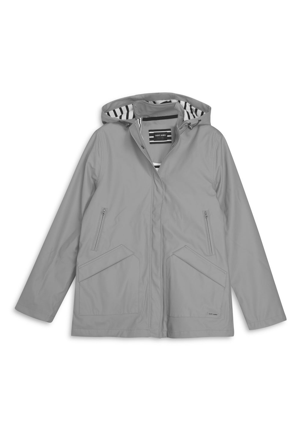 St Morgane Hooded Raincoat (GRAY)