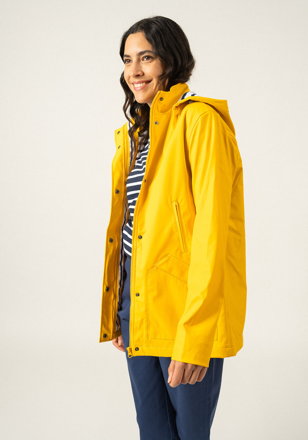 St Morgane Hooded Raincoat (YELLOW)