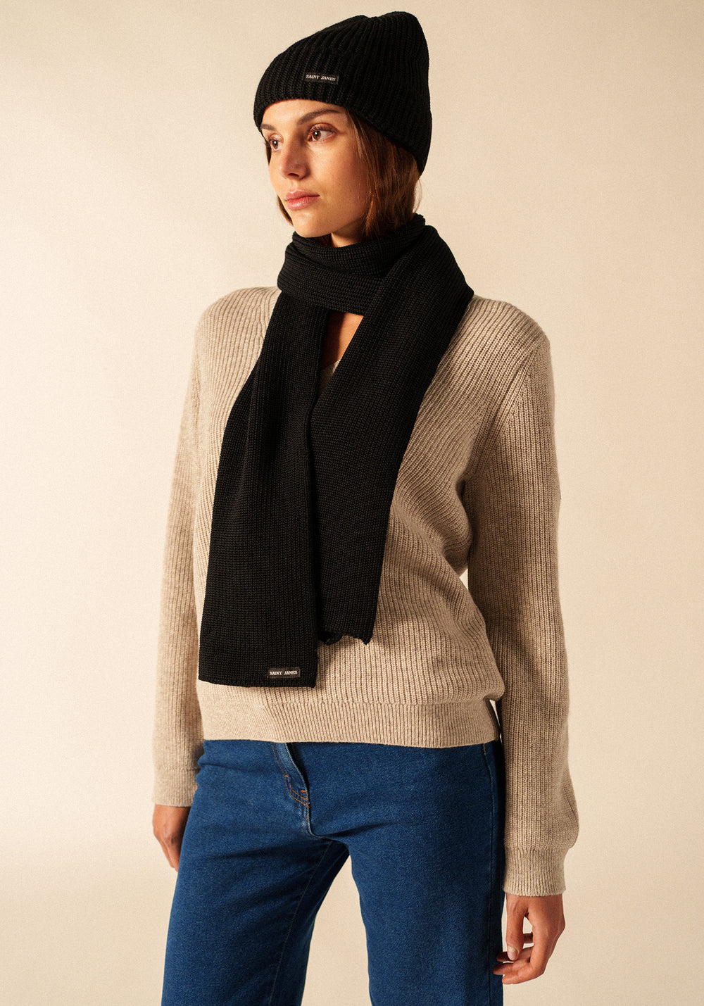 Canot Purl Knit Beanie (BLACK)