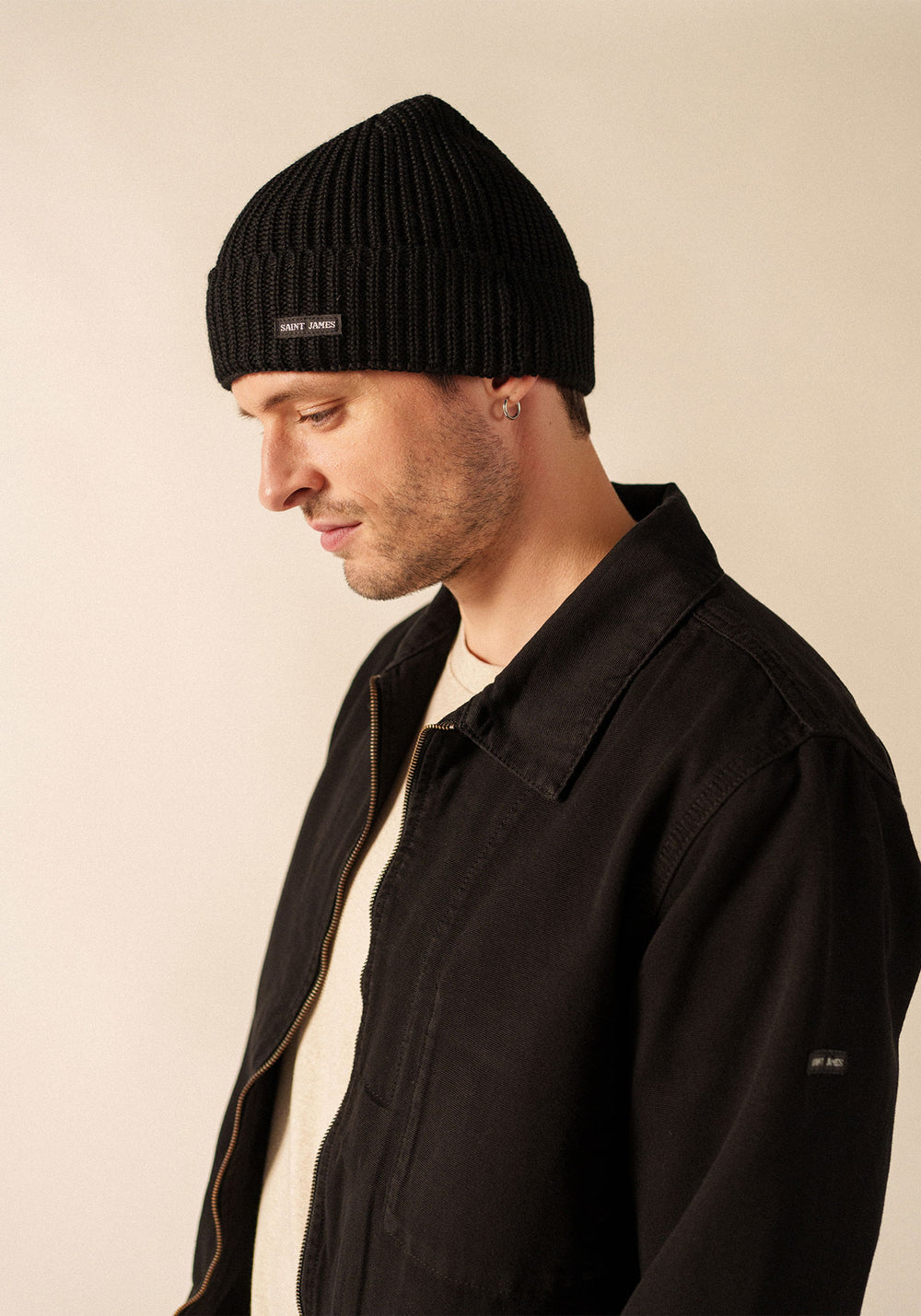 Canot Purl Knit Beanie (BLACK)