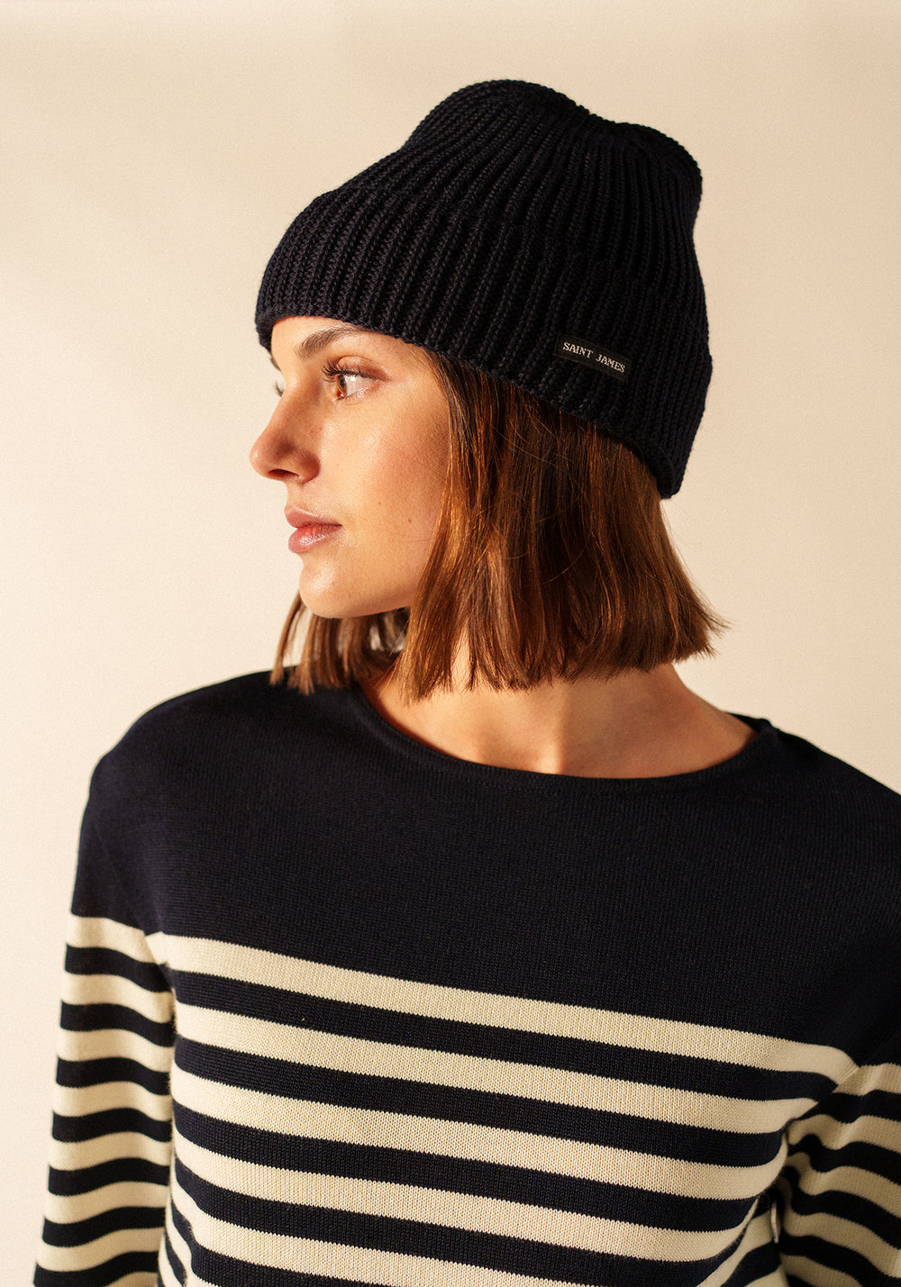 Canot Purl Knit Beanie (NAVY)