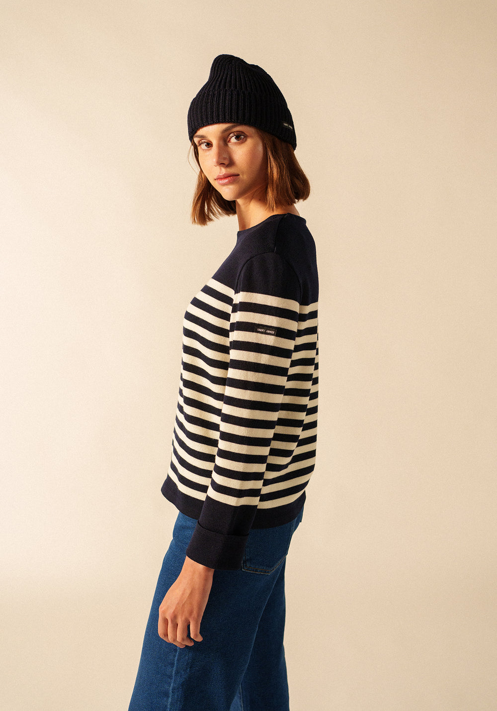 Canot Purl Knit Beanie (NAVY)