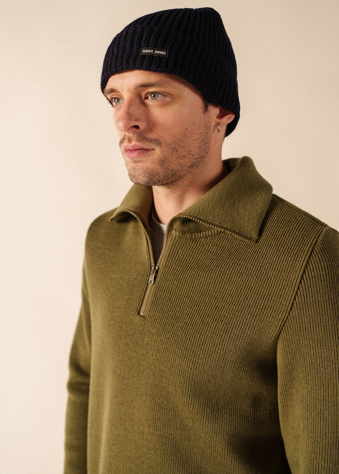 Wool Purl Knit Beanie - Saint James • Saint James USA