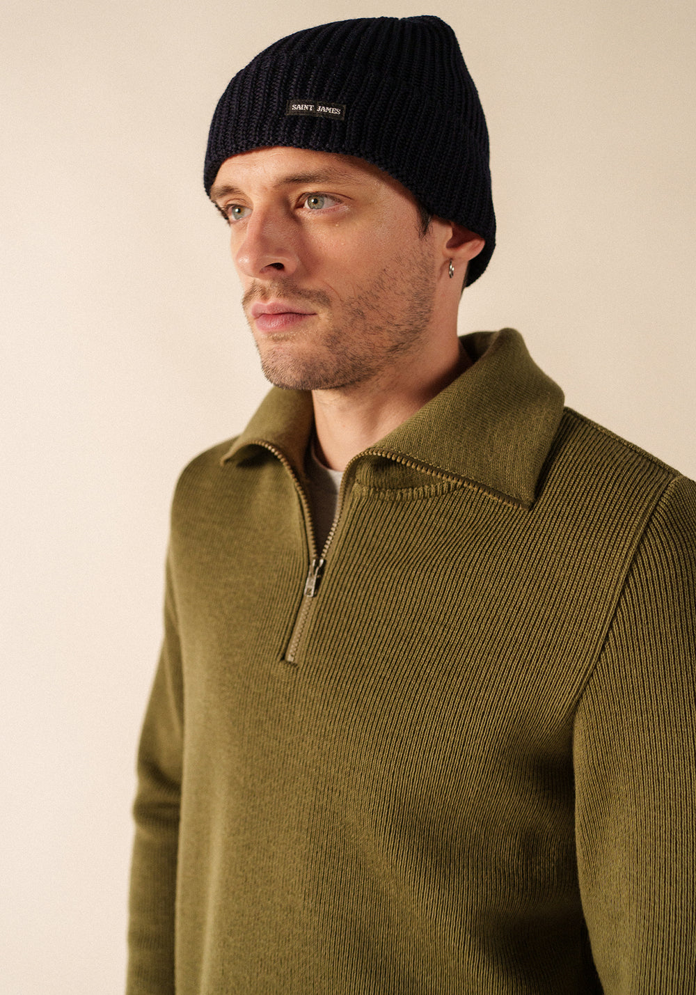 Canot Purl Knit Beanie (NAVY)