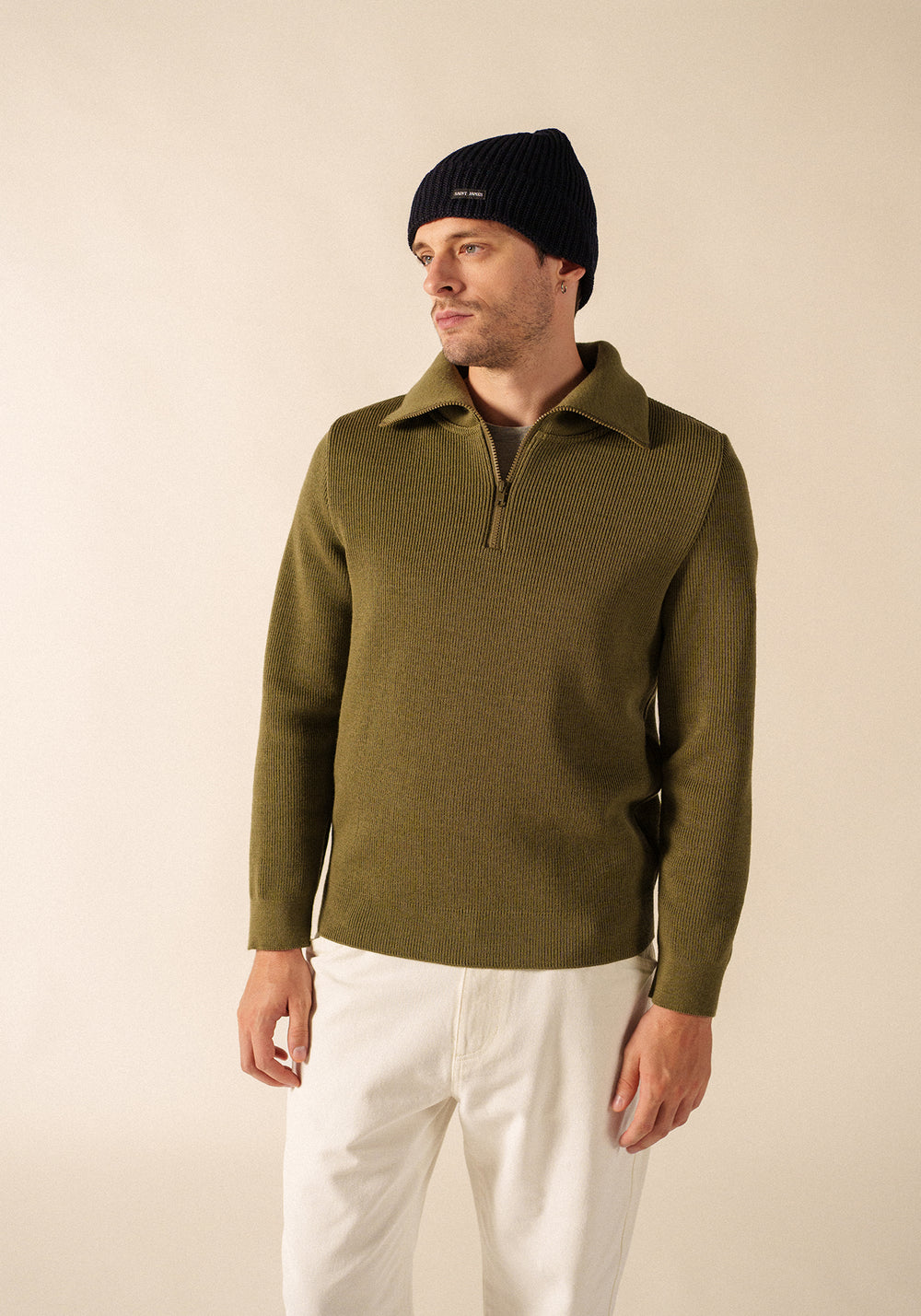 Canot Purl Knit Beanie (NAVY)