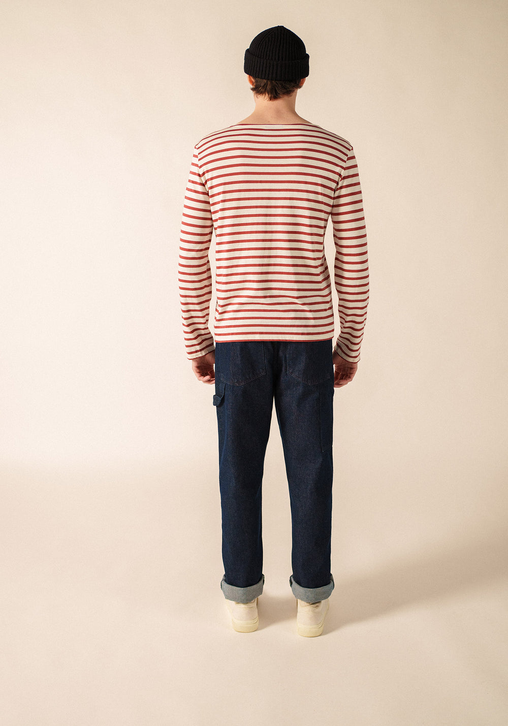 MINQUIERS MODERN Breton Shirt (ECRU / TERRACOTTA)
