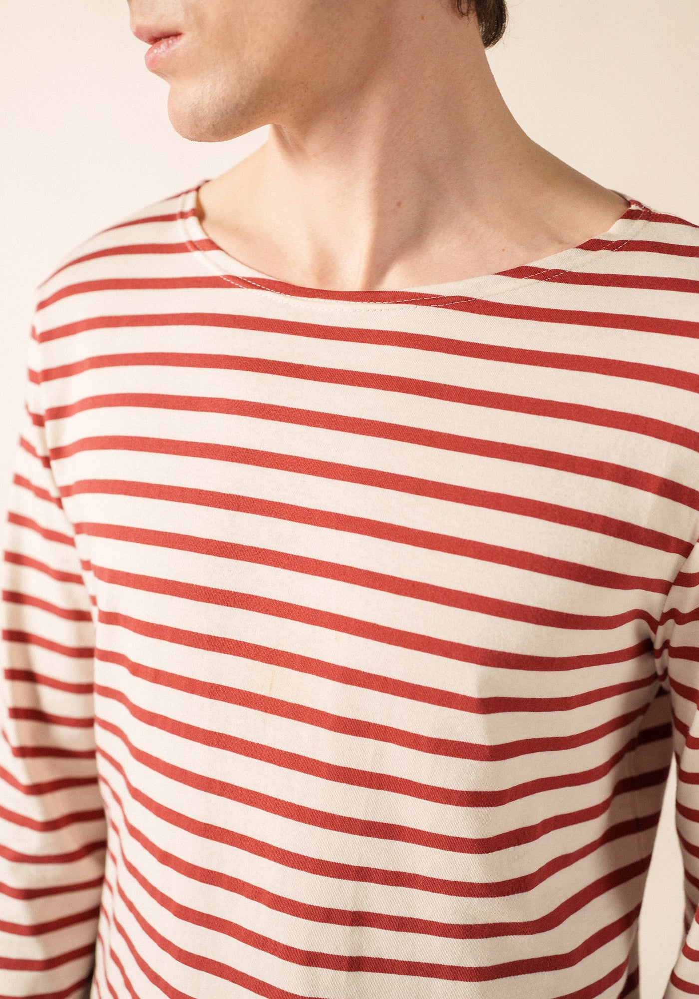 MINQUIERS MODERN Breton Shirt (ECRU / TERRACOTTA)
