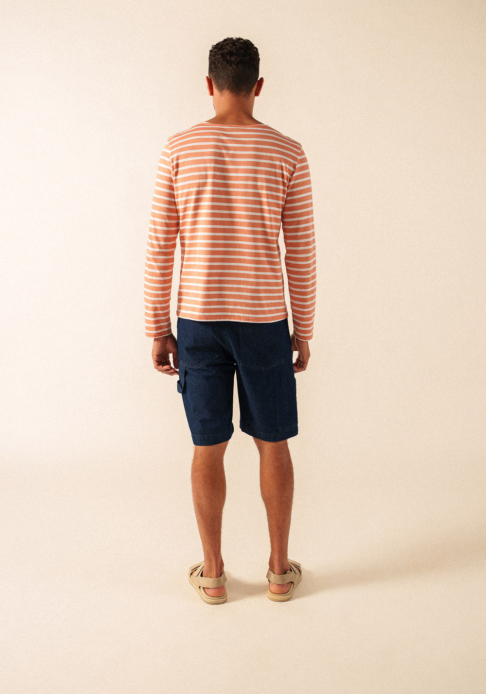 MINQUIERS MODERN Breton Shirt (CLAY / WHITE)