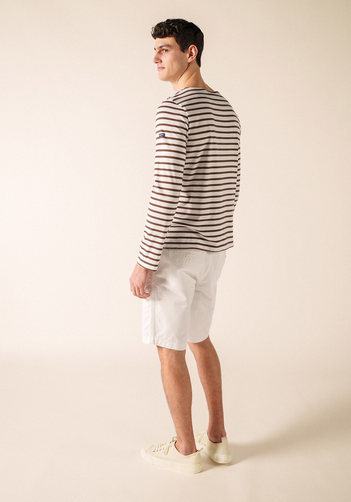 MINQUIERS MODERN Breton Shirt (WHITE / CHOCOLATE)