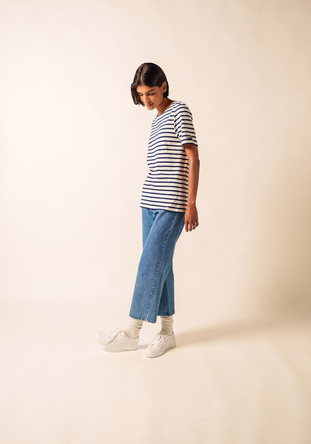 Levant Breton Shirt (ECRU / NAVY)