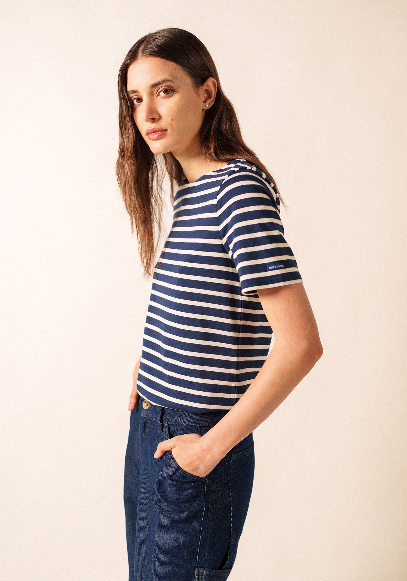 Levant Breton Shirt (NAVY / ECRU)