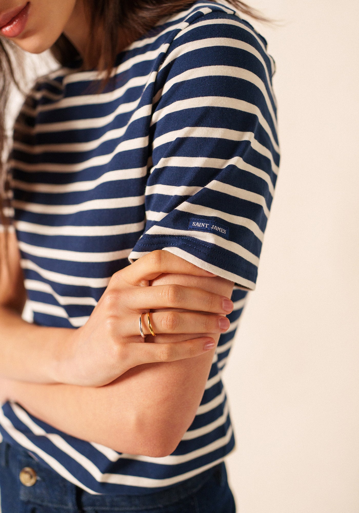 Levant Breton Shirt (NAVY / ECRU)