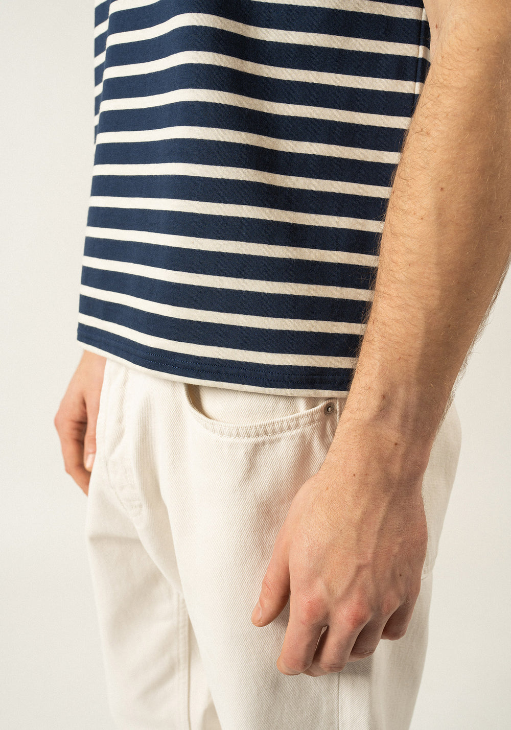 Levant Breton Shirt (NAVY / ECRU)