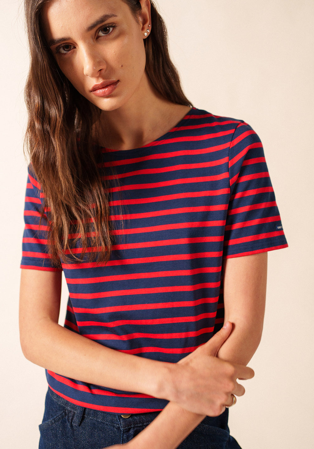 Levant Breton Shirt (NAVY / RED)