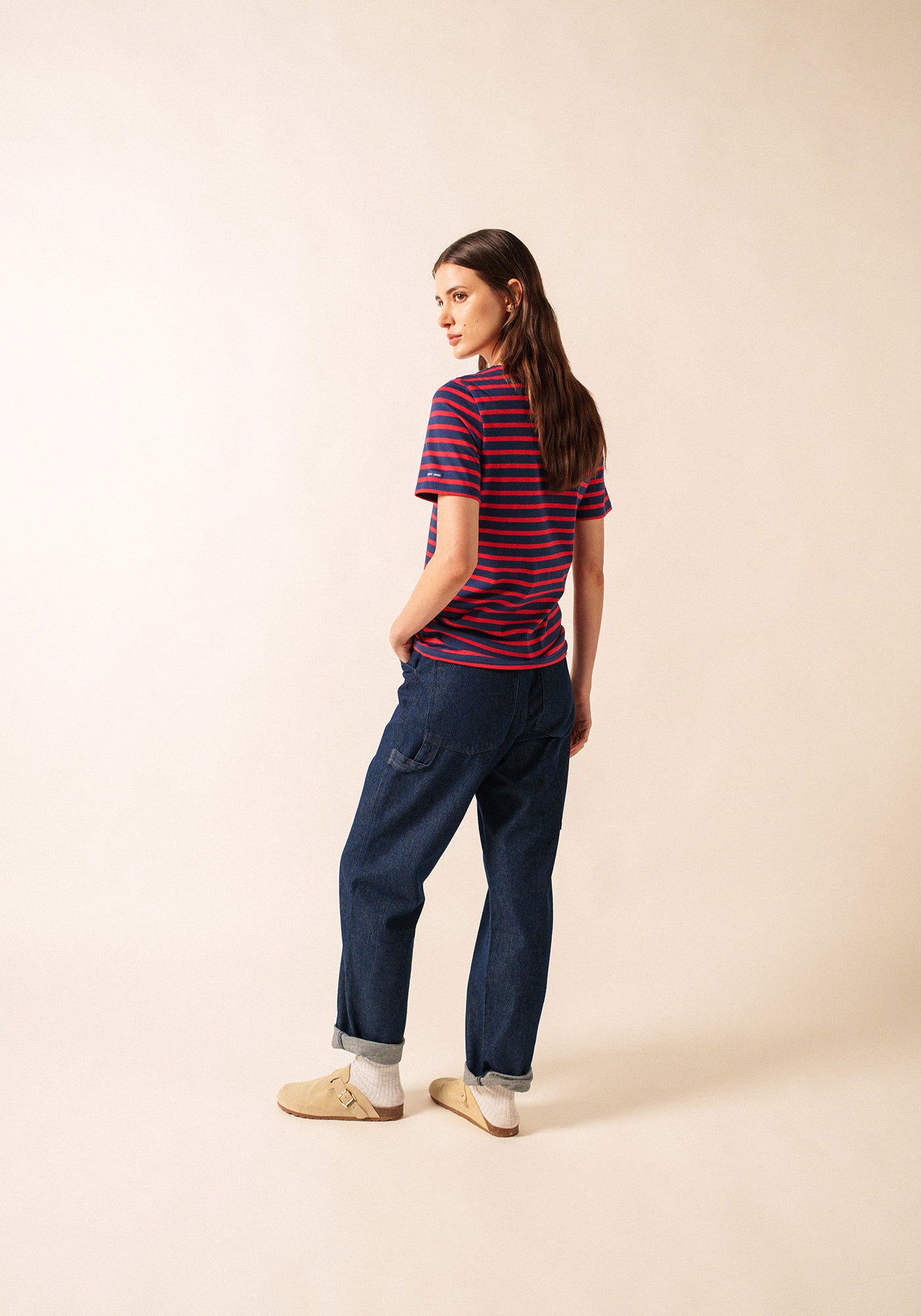 Levant Breton Shirt (NAVY / RED)