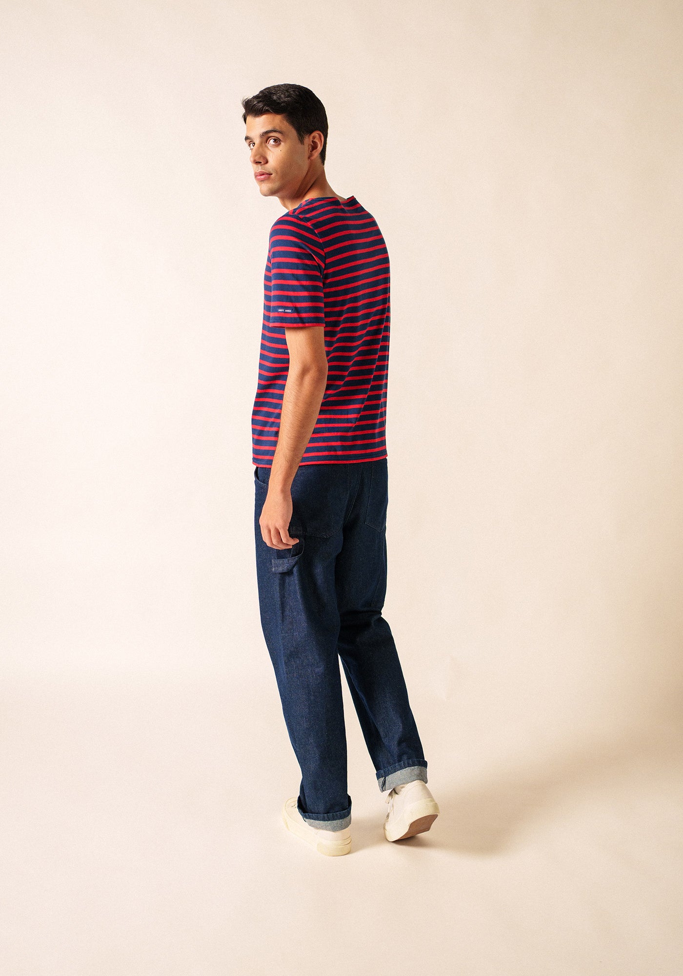 Levant Breton Shirt (NAVY / RED)