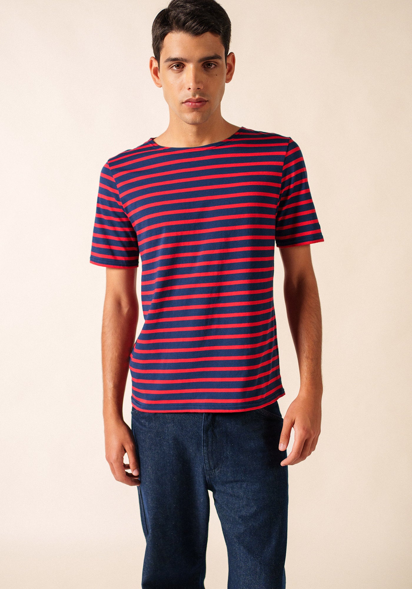 Levant Breton Shirt (NAVY / RED)