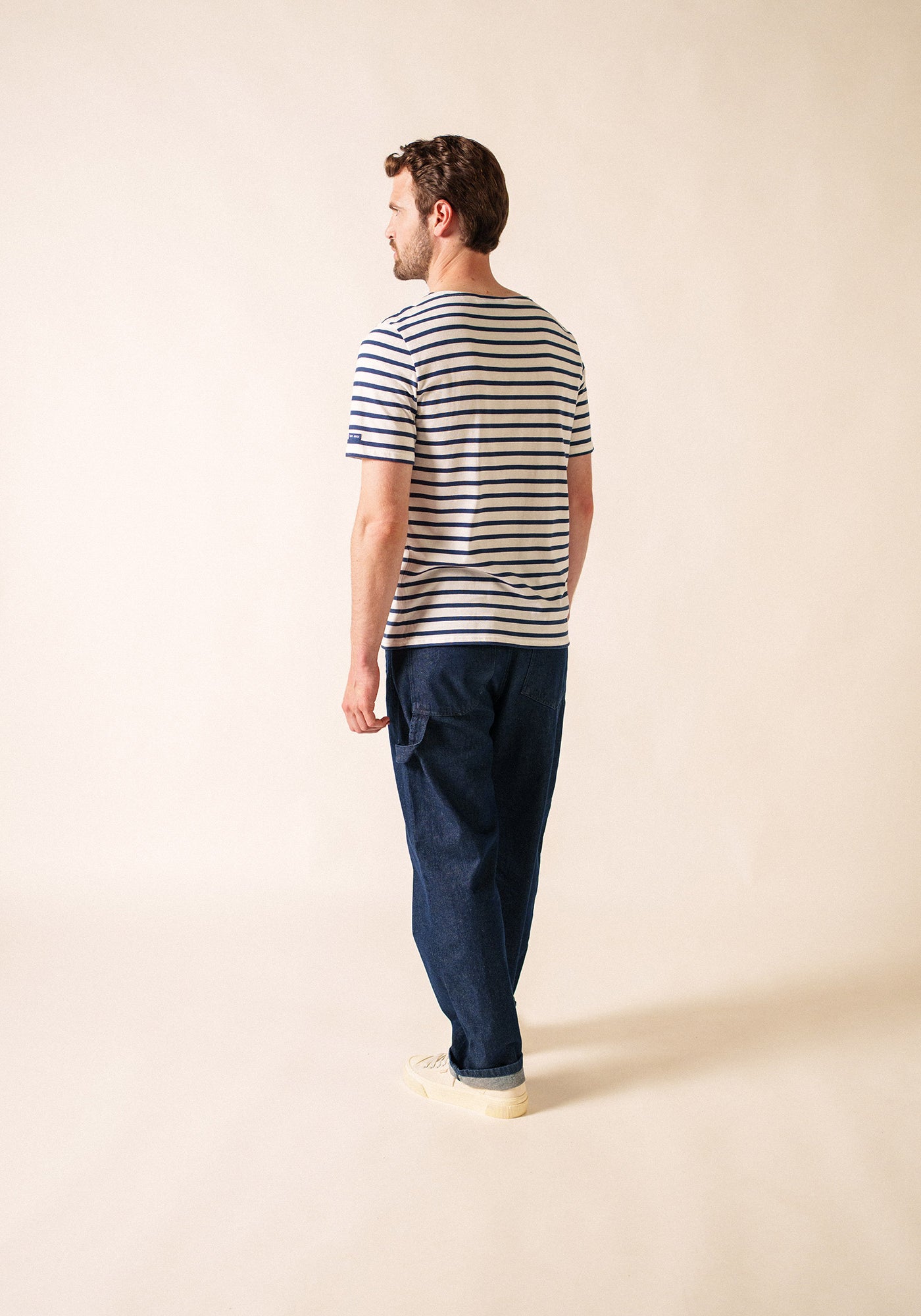 Levant Breton Shirt (WHITE / NAVY)