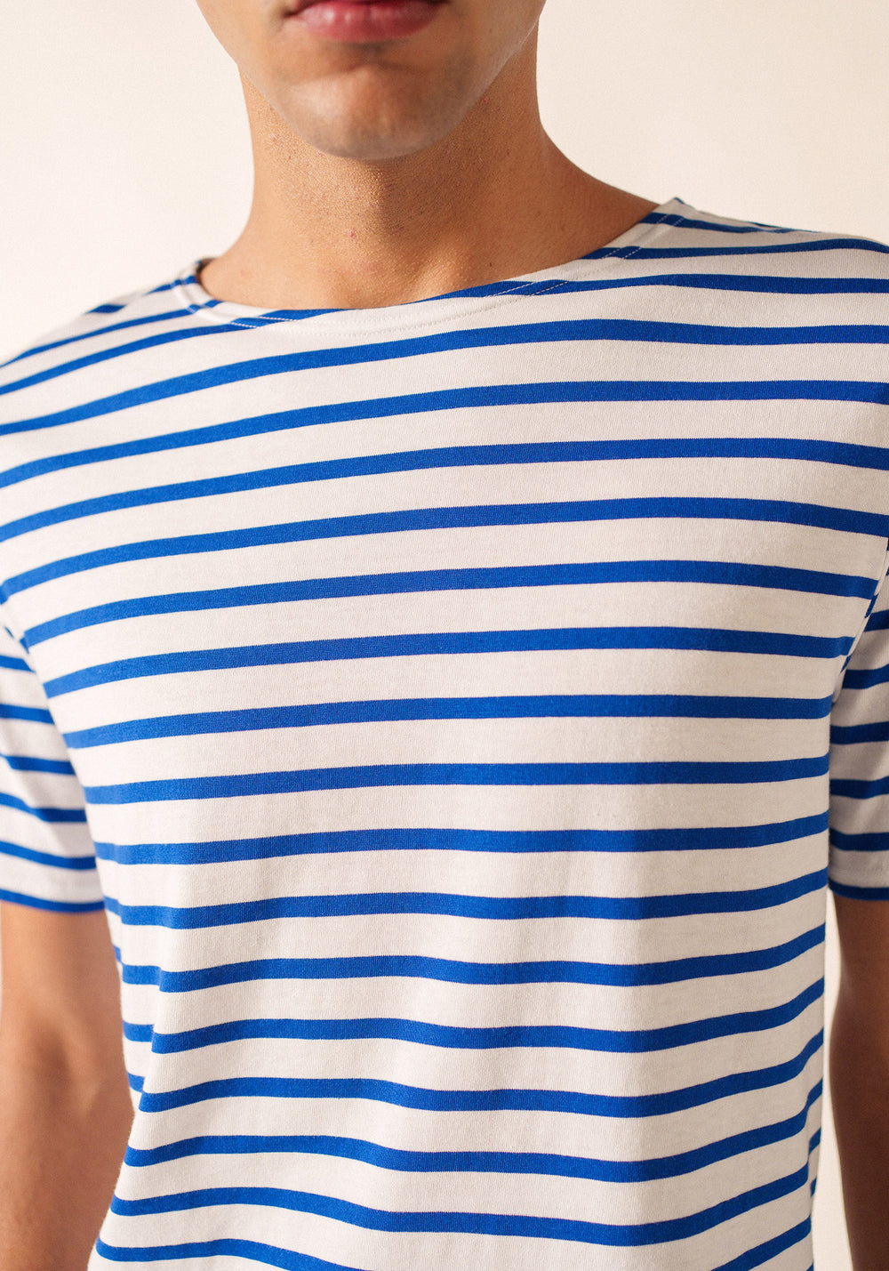 Levant Breton Shirt (WHITE / ROYAL BLUE)