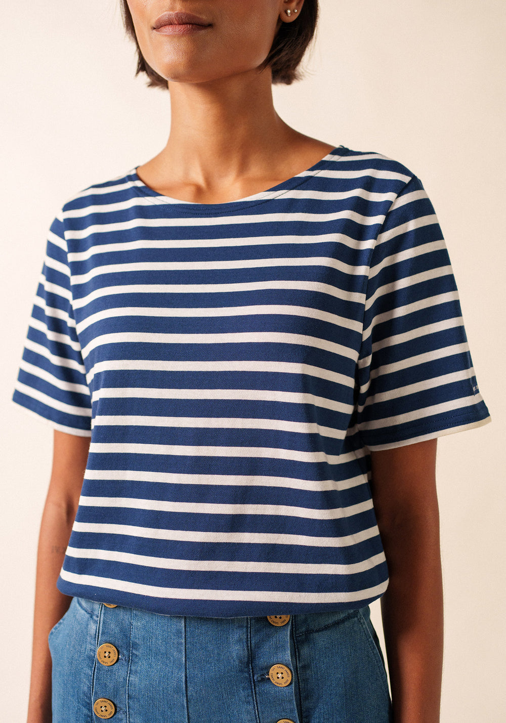 Levant Breton Shirt (NAVY / WHITE)