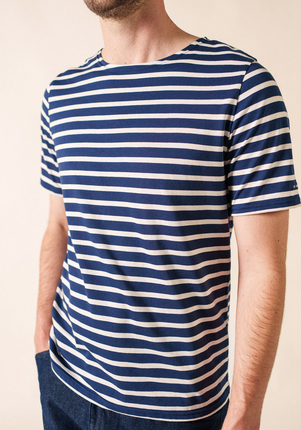 Levant Breton Shirt (NAVY / WHITE)
