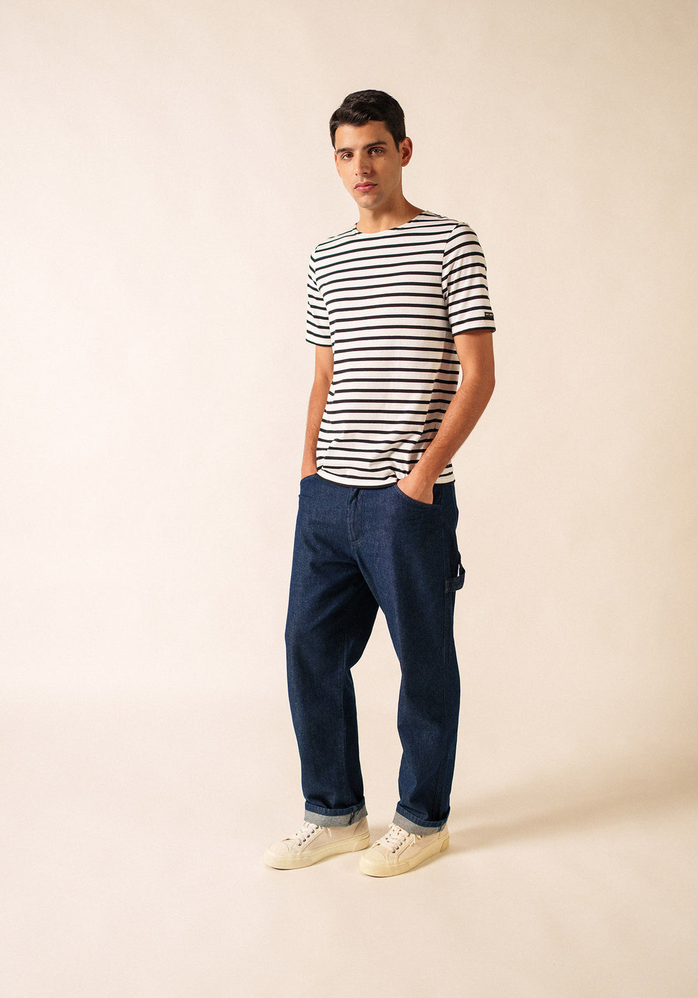 Levant Breton Shirt (WHITE / BLACK)