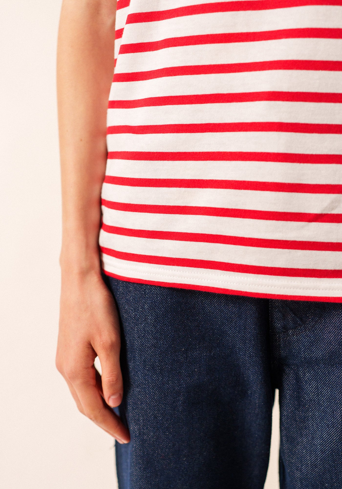 Levant Breton Shirt (WHITE / RED)