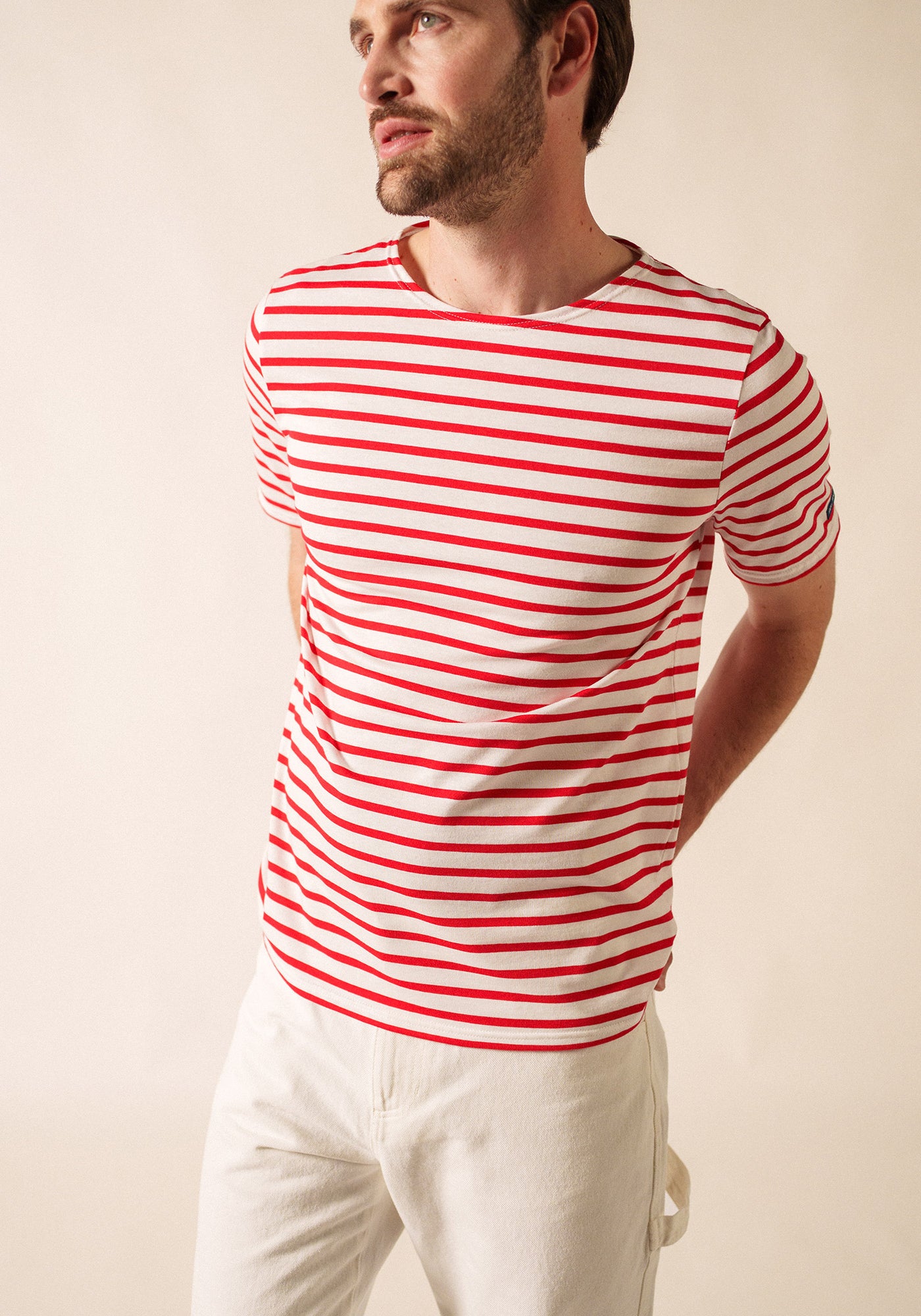 Levant Breton Shirt (WHITE / RED)