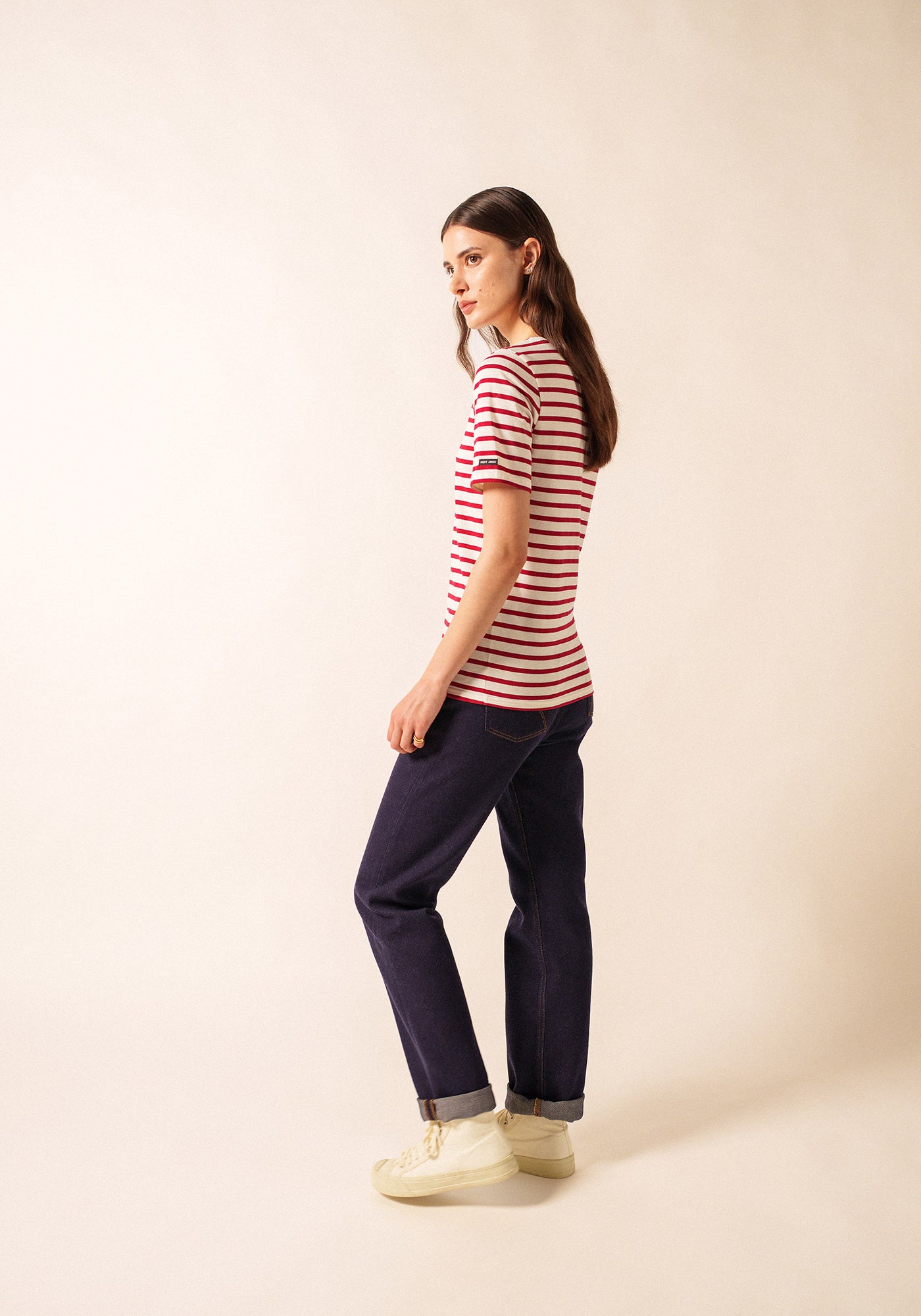 Levant Breton Shirt (ECRU / MAROON)