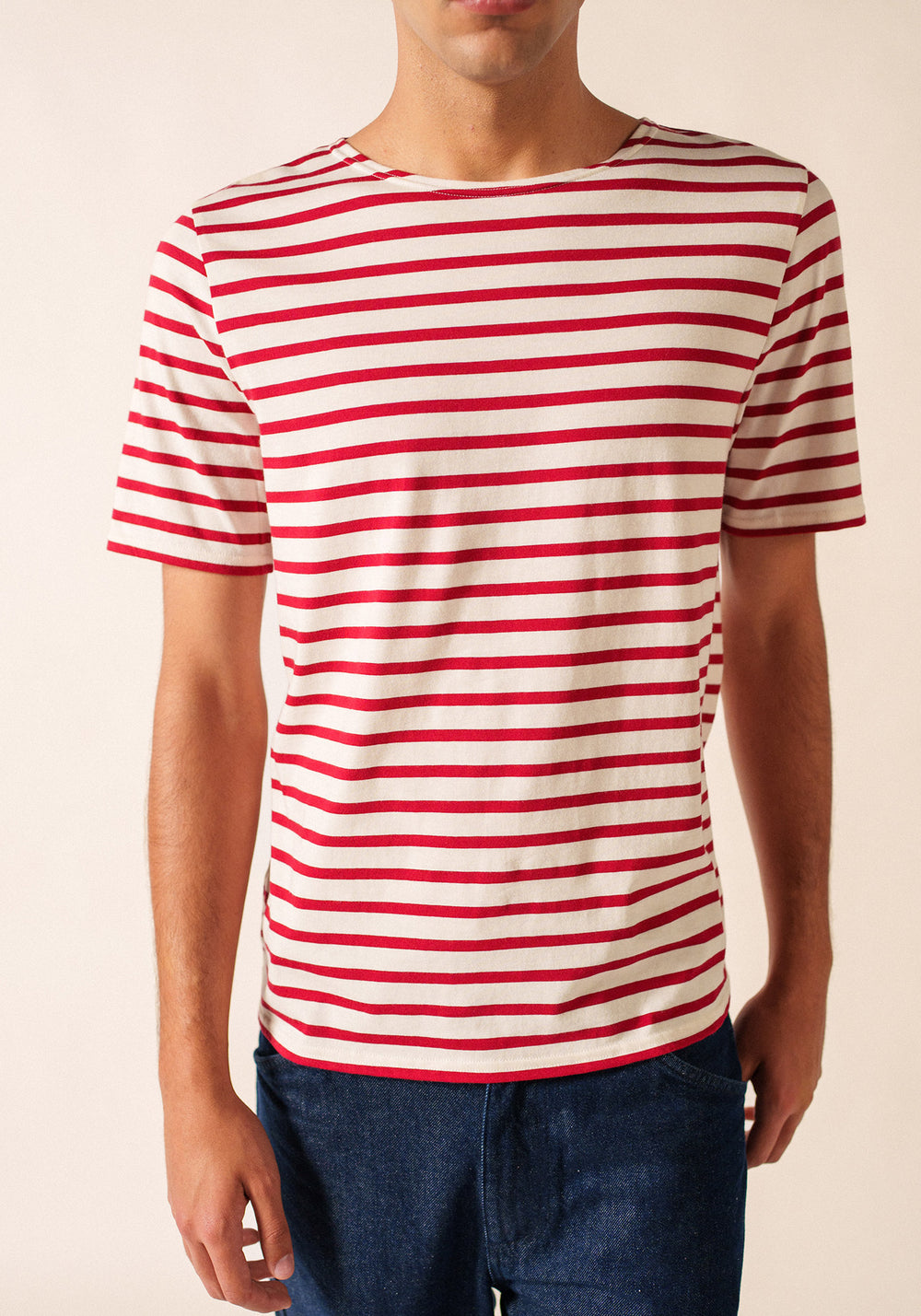 Levant Breton Shirt (ECRU / MAROON)