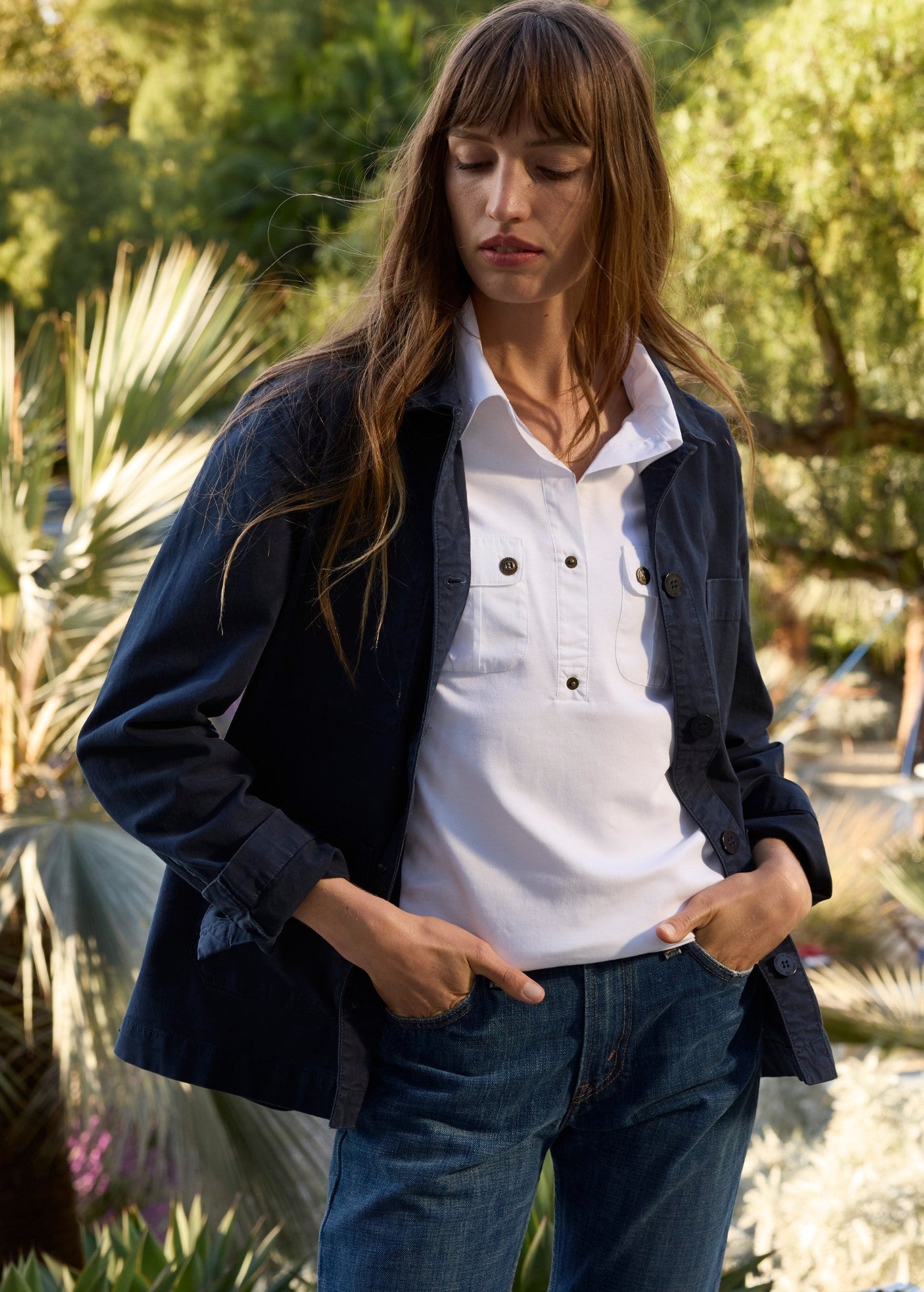 Women's French Chore Jacket | Workwear Cotton Canvas | SAINT James