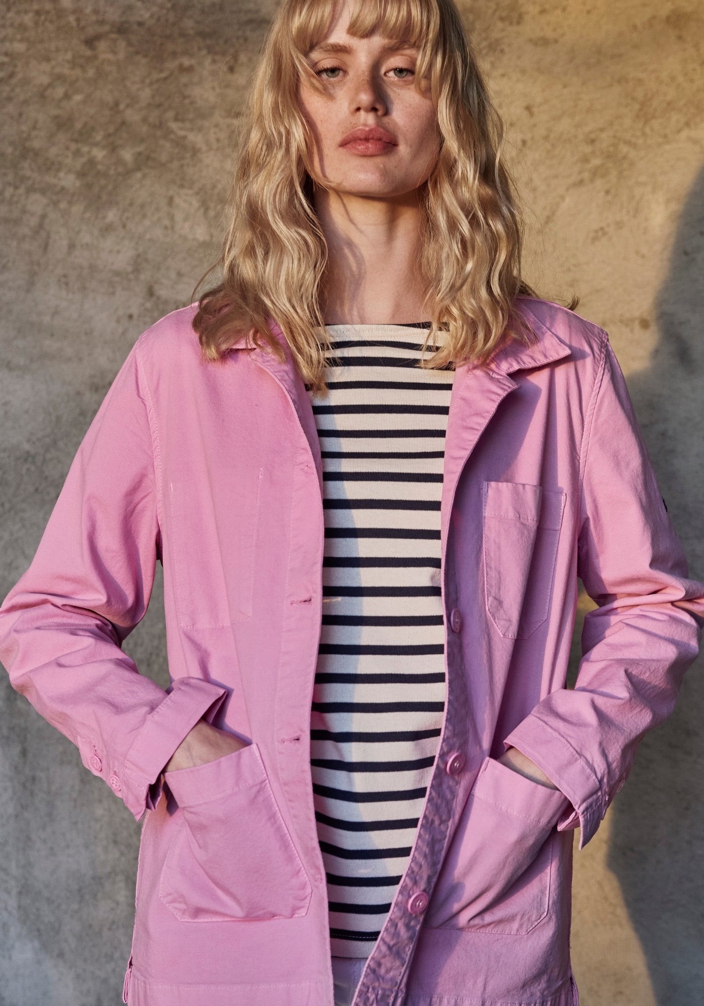 Alize French Chore Jacket (TEA ROSE PINK)