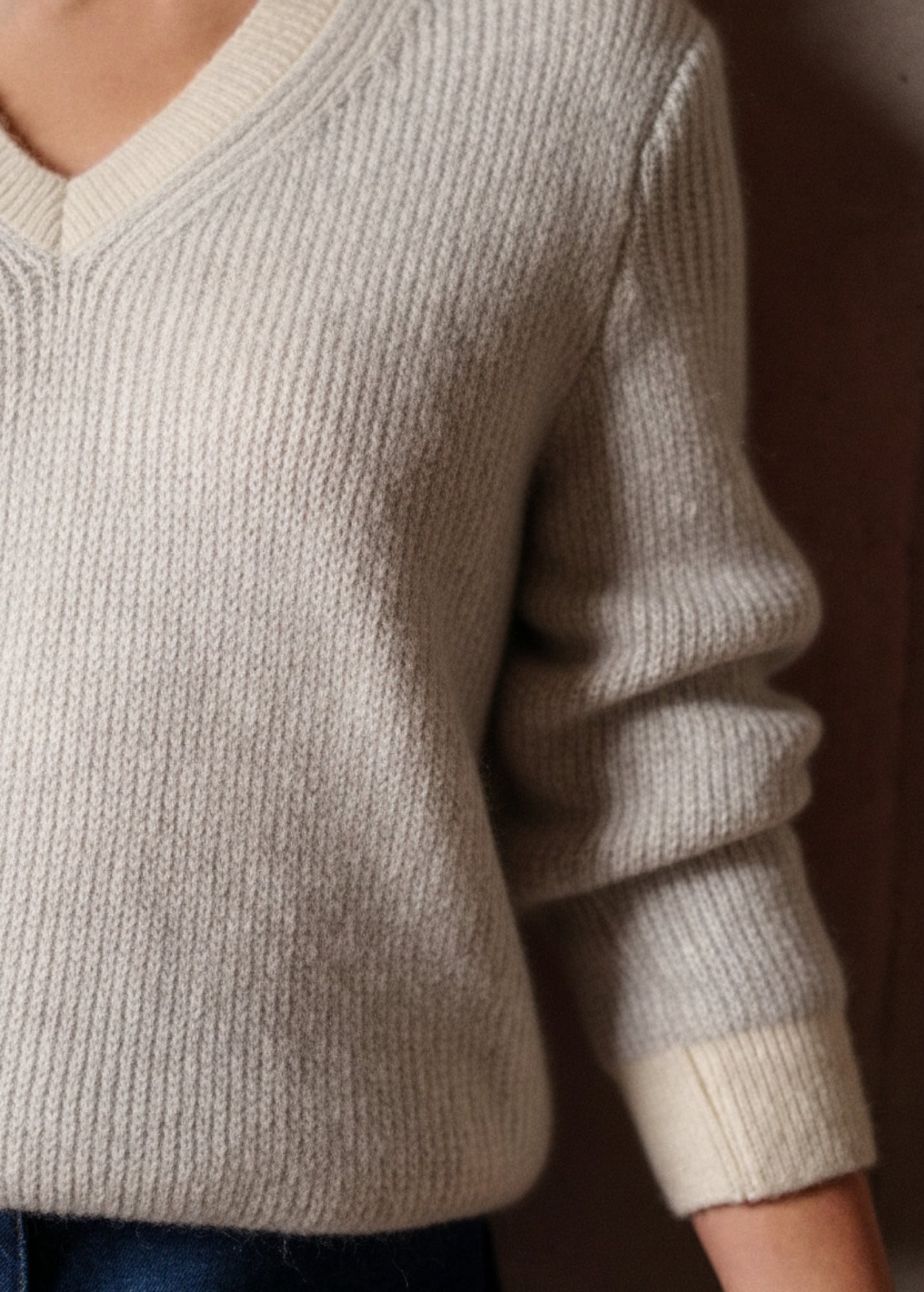 Women's Striped Mohair Sweater (White/Pink) | Saint James® • Saint