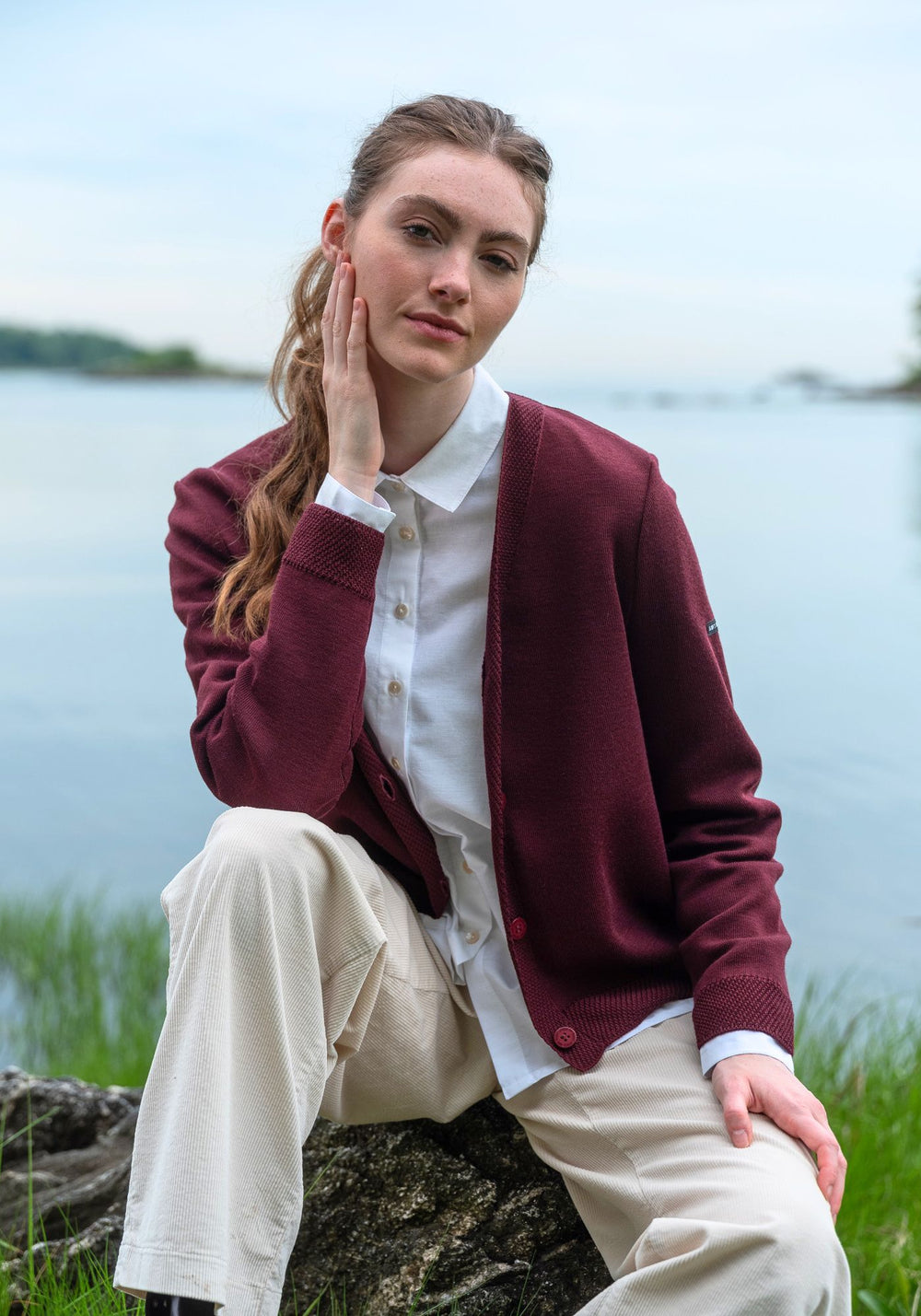 COUTANCES Cardigan (BURGUNDY)
