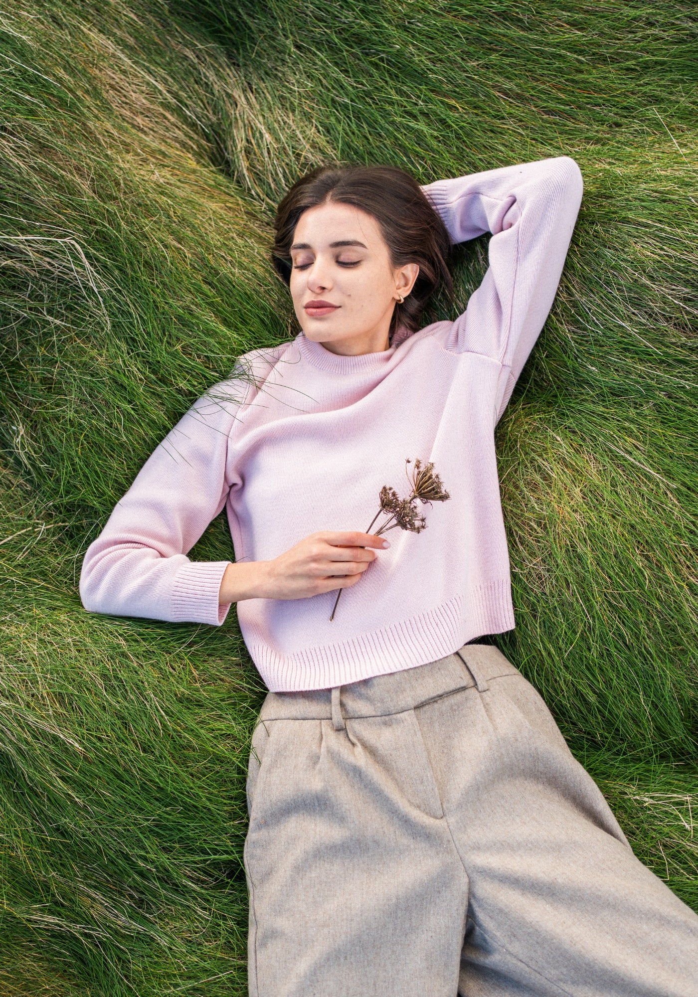 CANCALE Fisherman Sweater for Women (PALE PINK)