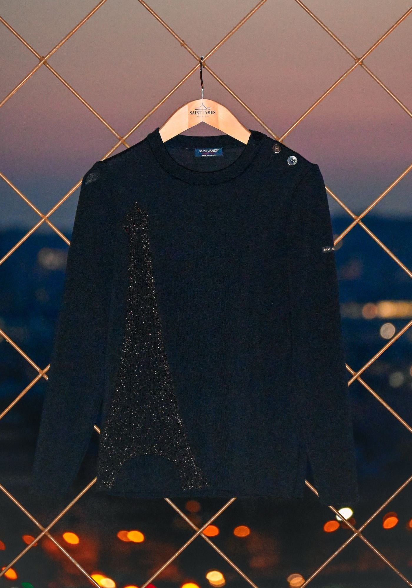 Bregancon Eiffel Breton Sweater (NAVY / BRONZE)