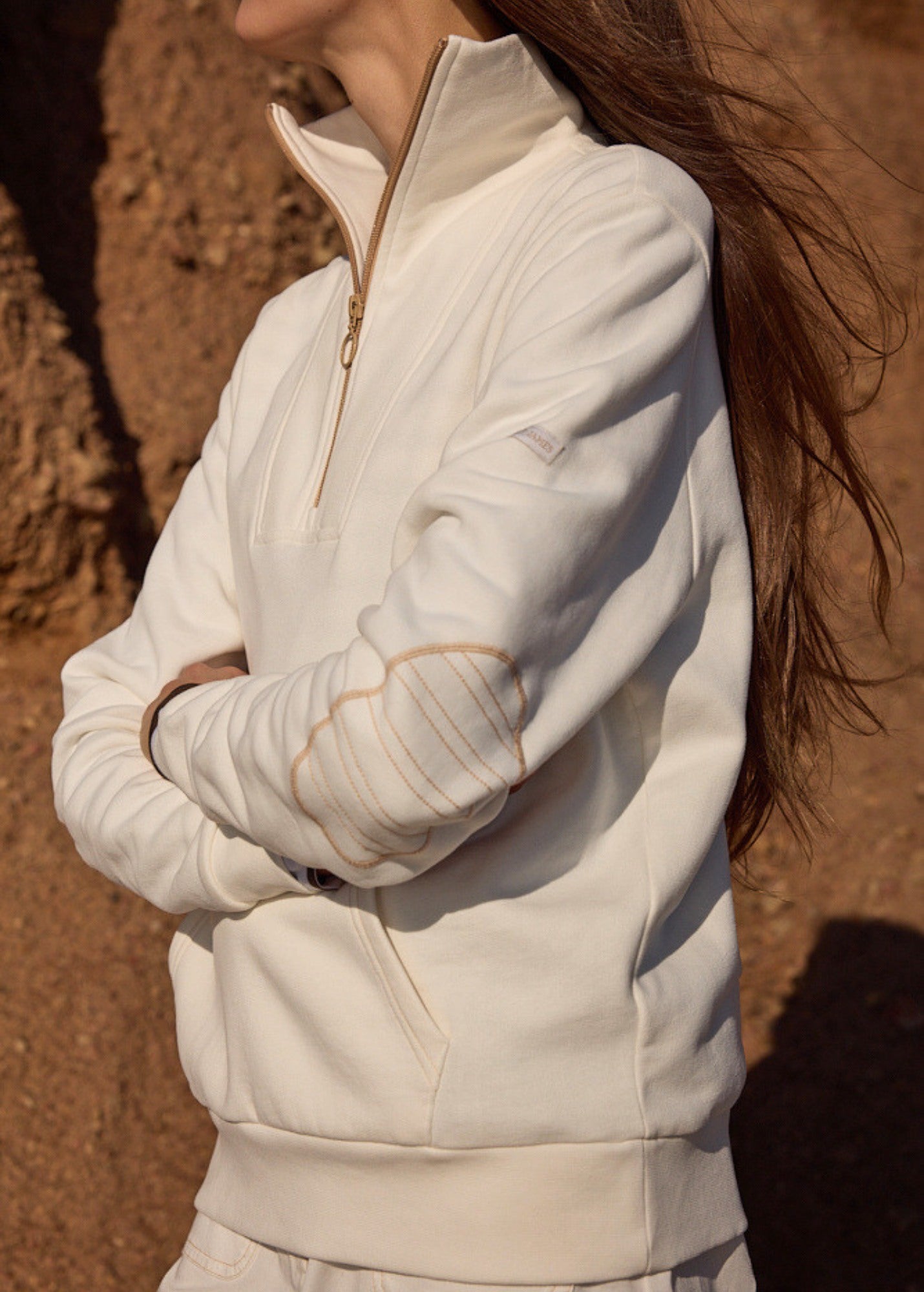 Lou Cotton Fleece Sweatshirt | Quarter-Zip Pullover | Saint James