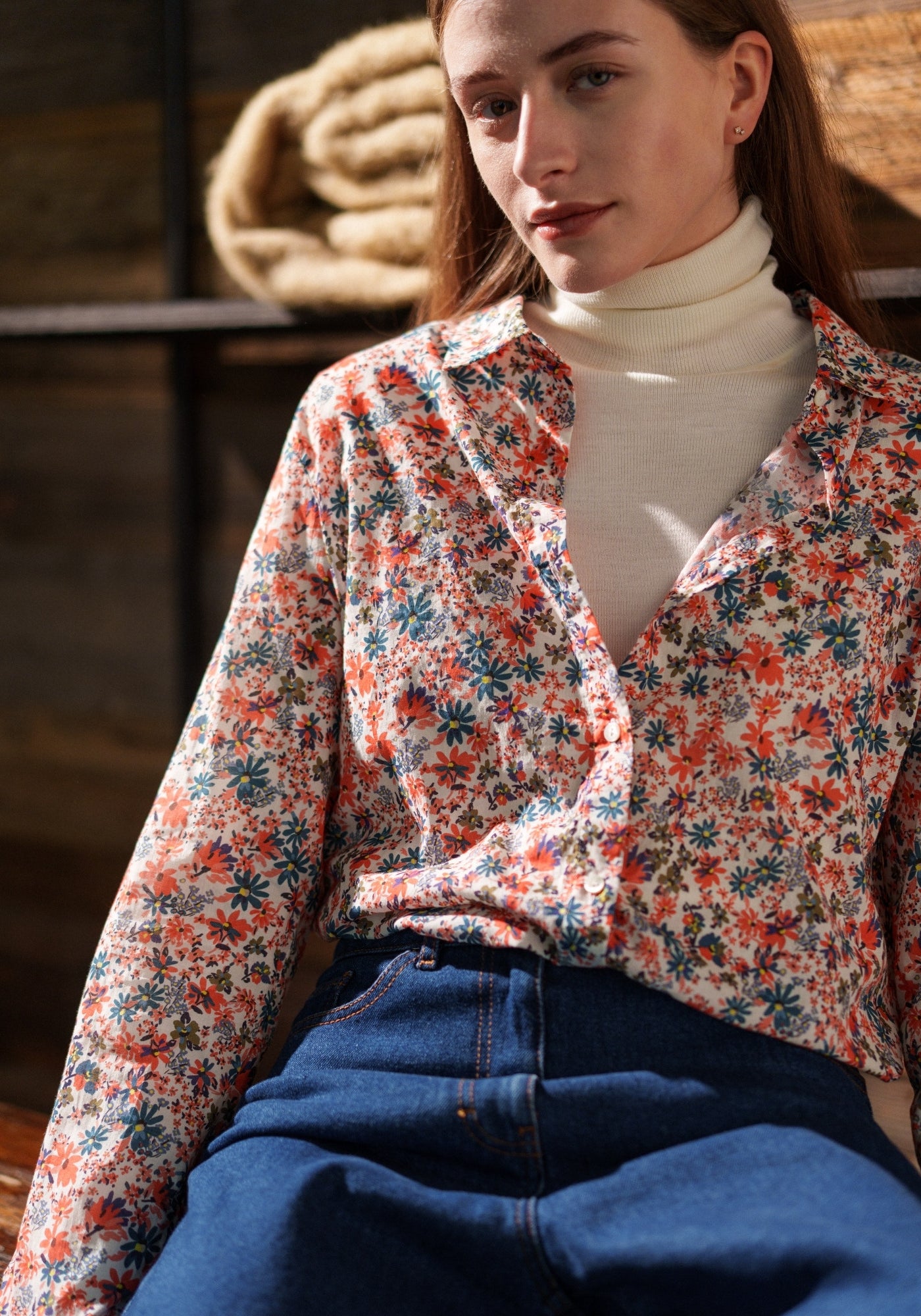 Fanny Veil Blouse (FLORAL)