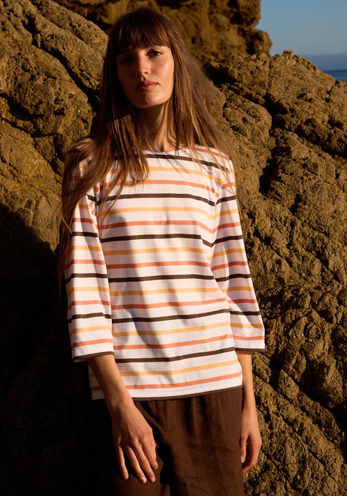 GALATHEE MULTICOLOR Breton Striped Top (INTERWOVEN EARTH)