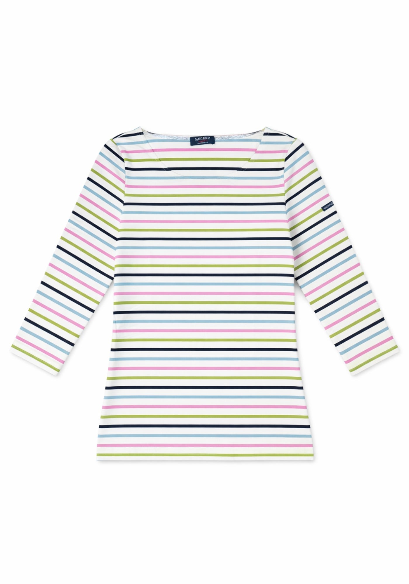 Garde-Cote Multicolor Striped Top (WHITE / SAGE OLIVE)